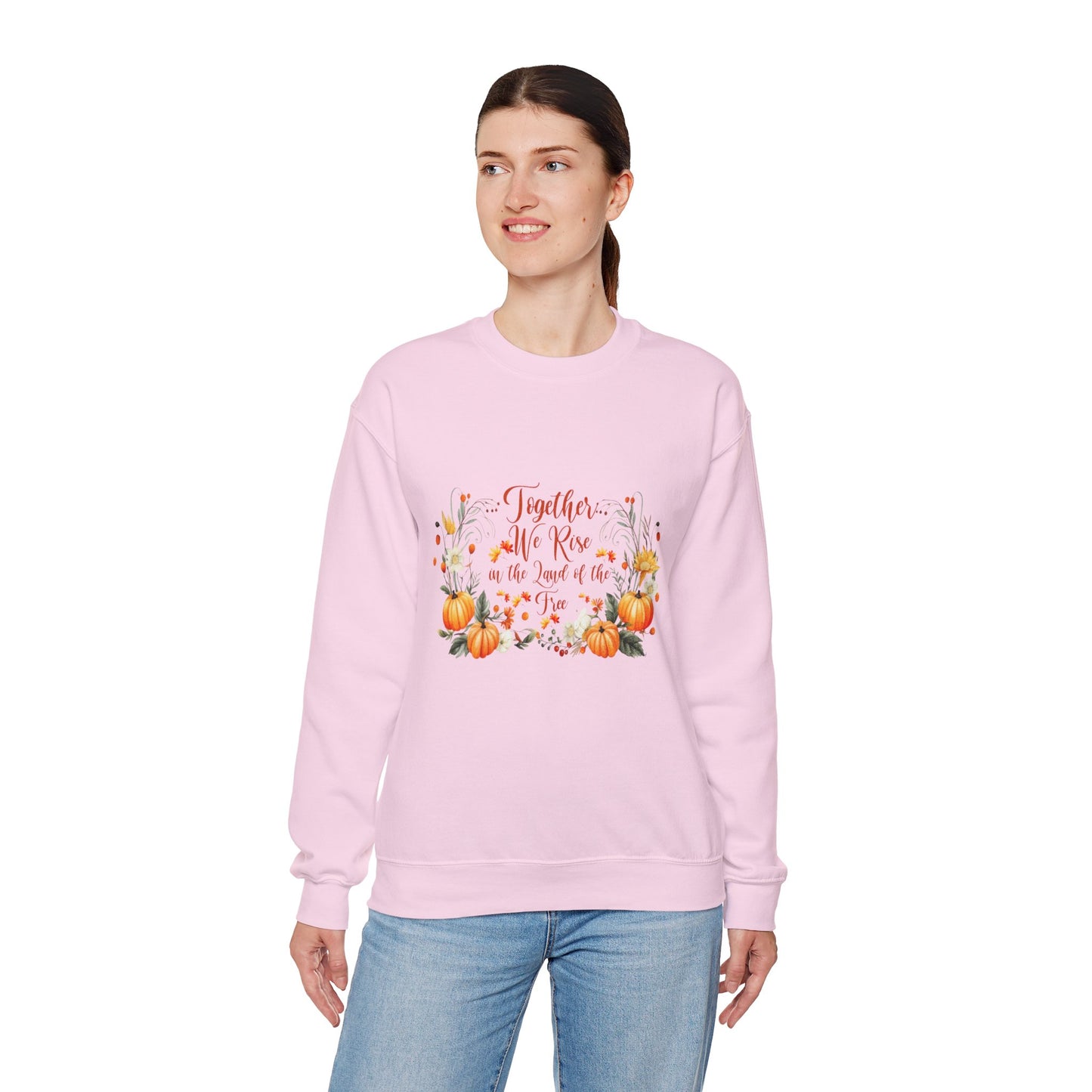 Fall Themed Unisex Sweatshirt - Together We Rise