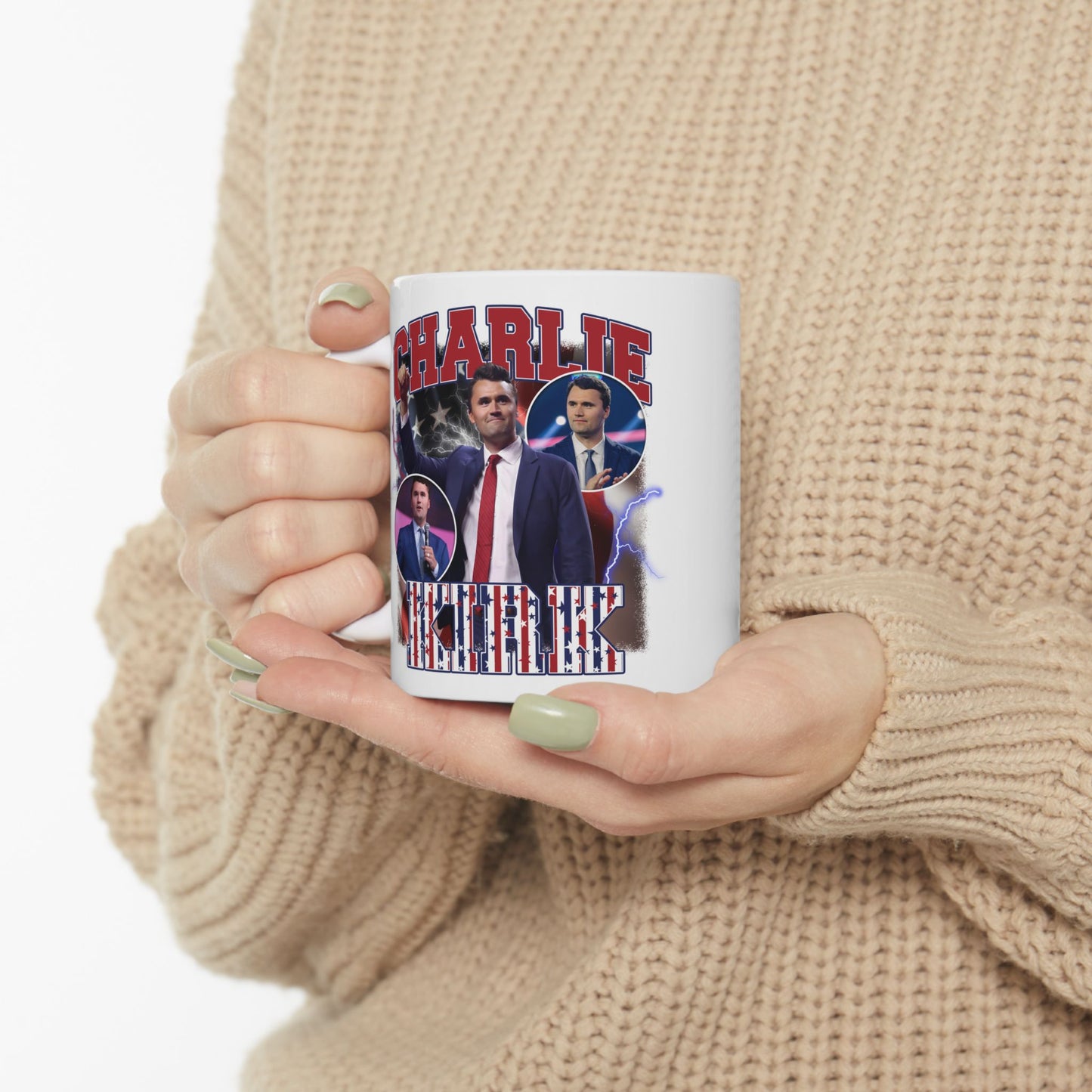 Vintage-Inspired Ceramic Mug - Charlie Kirk Believers