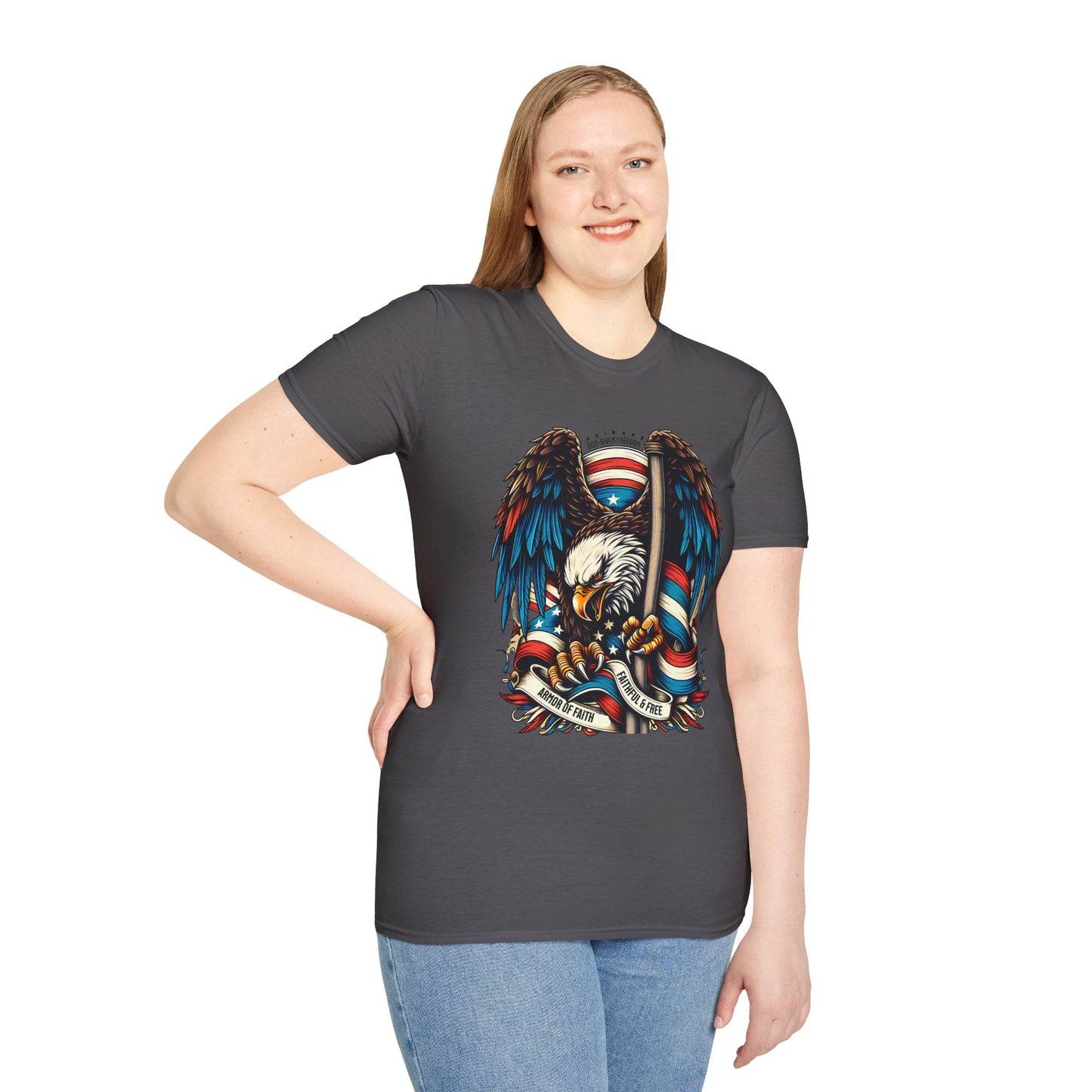 Patriotic Eagle Graphic Unisex T-Shirt