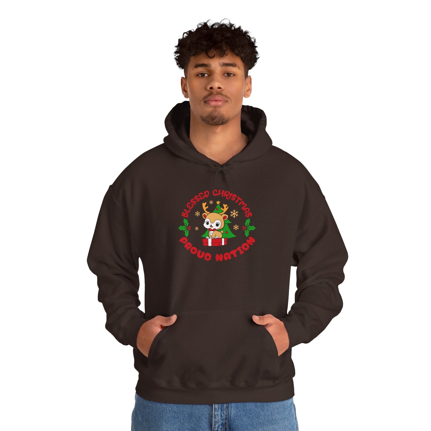 Blessed Christmas Proud Nation Design Unisex Hoodie