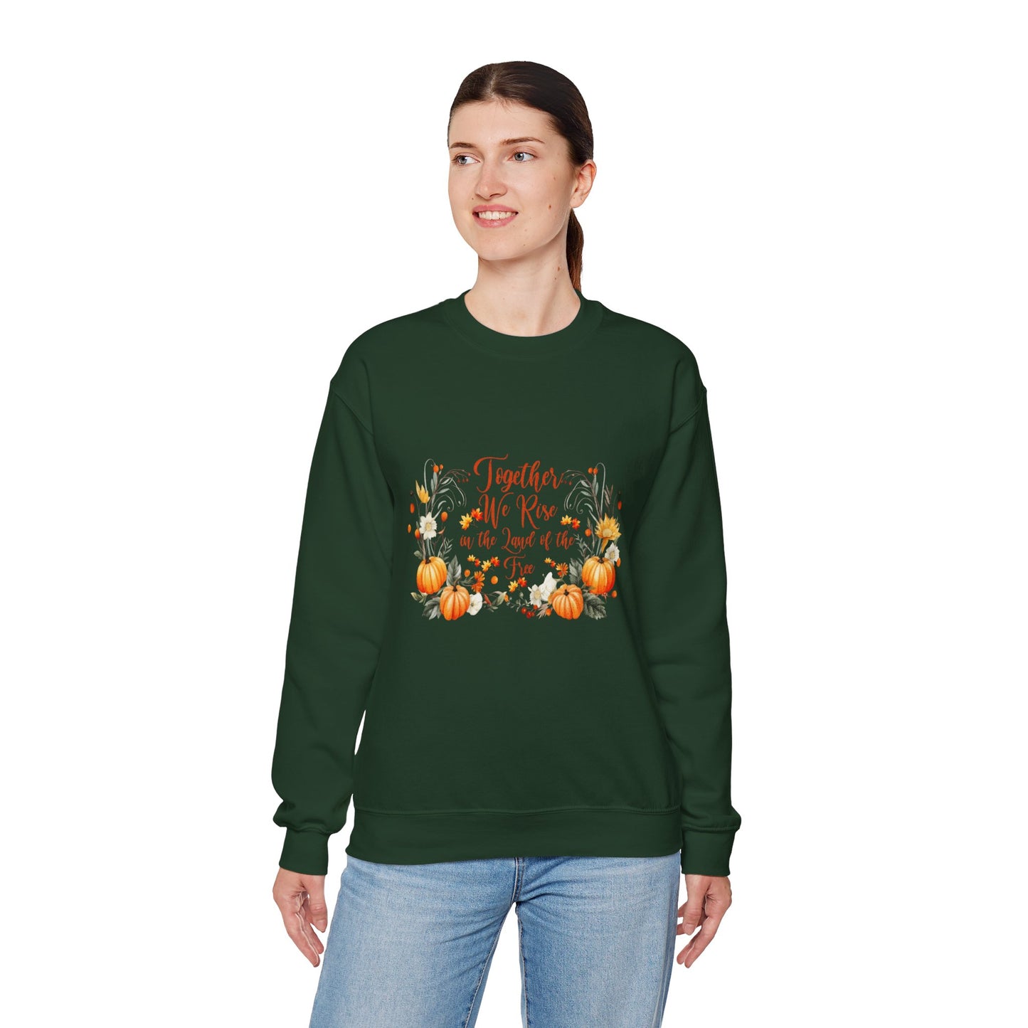 Fall Themed Unisex Sweatshirt - Together We Rise