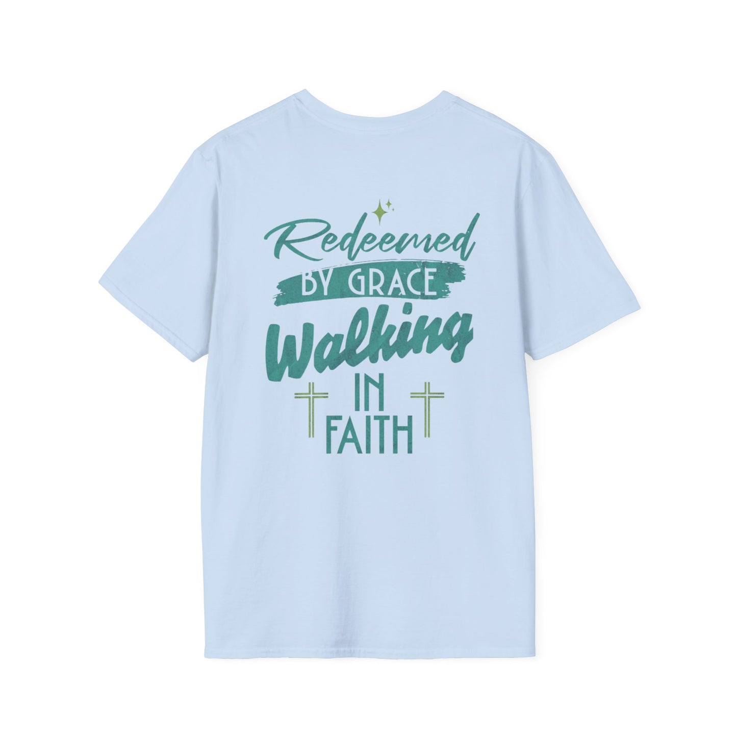 Redeemed by Grace Shirt Faith-Inspired Unisex Soft style T-Shirt