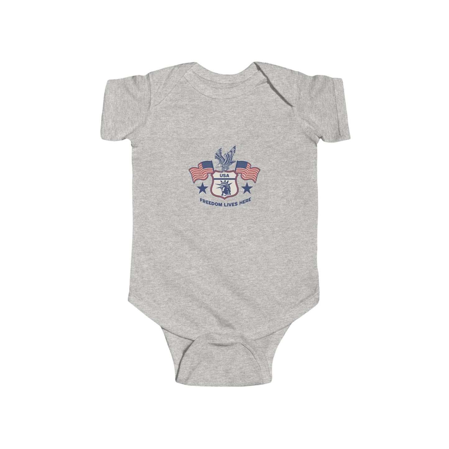 "Freedom lives here" themed Baby Bodysuit