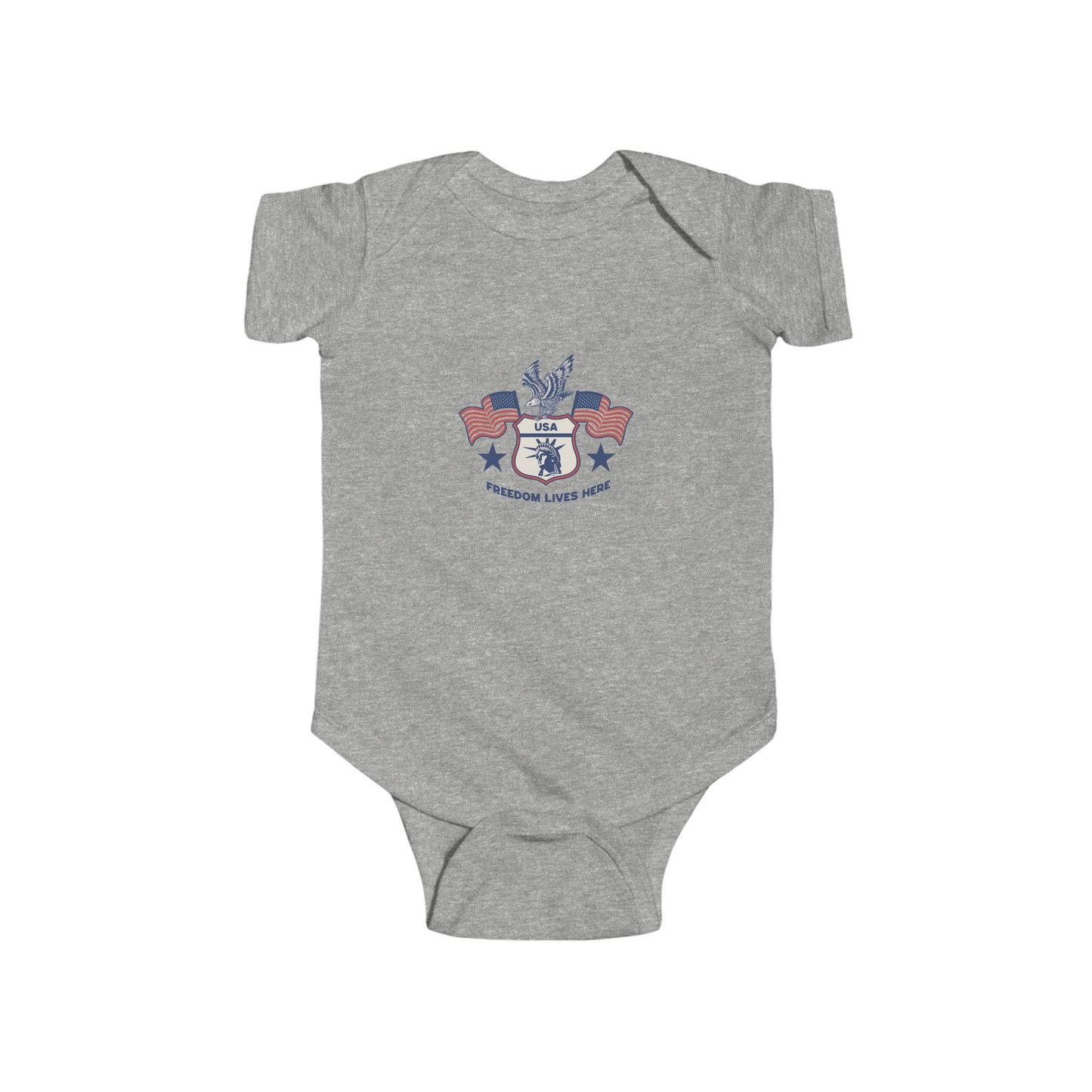 "Freedom lives here" themed Baby Bodysuit