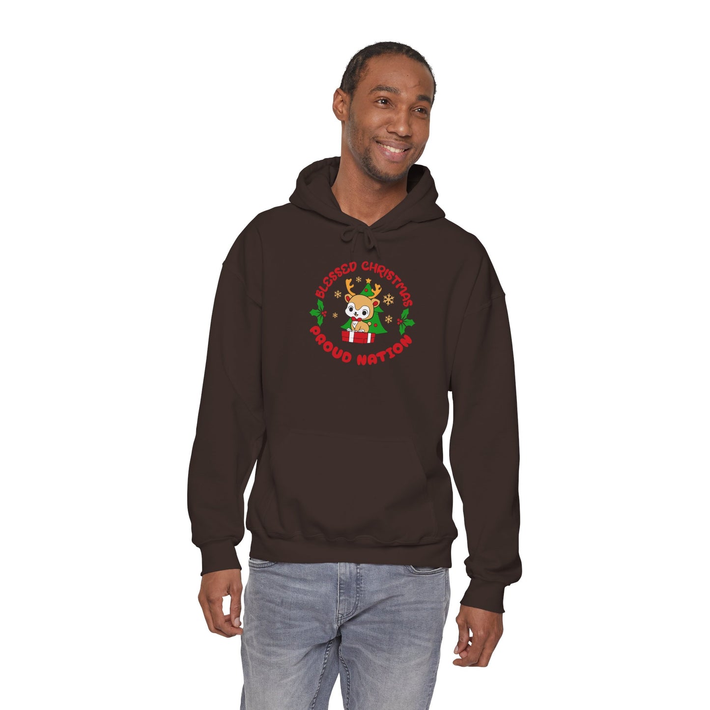 Blessed Christmas Proud Nation Design Unisex Hoodie