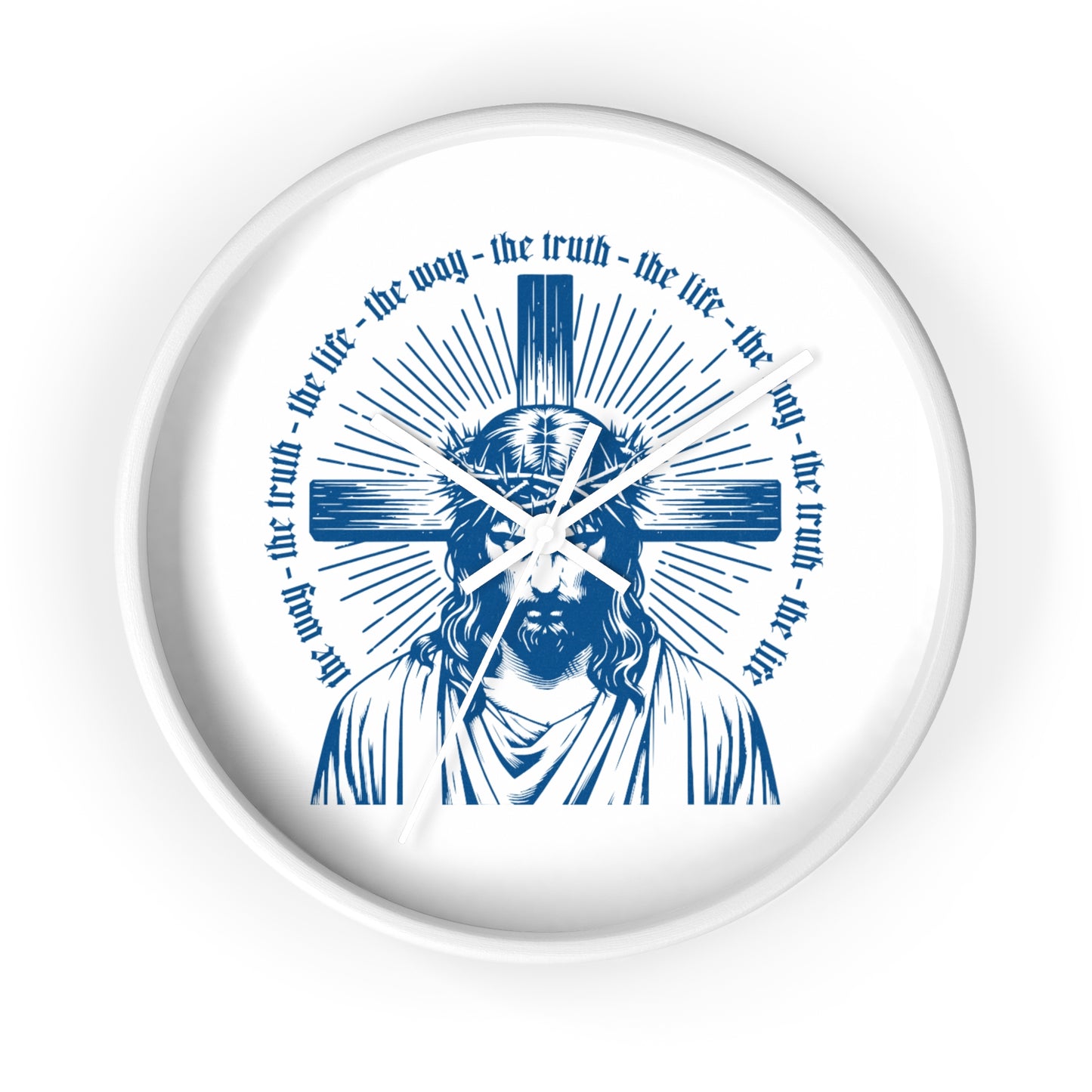 Christian Wall Clock – Jesus Christ with Cross & Scripture Design