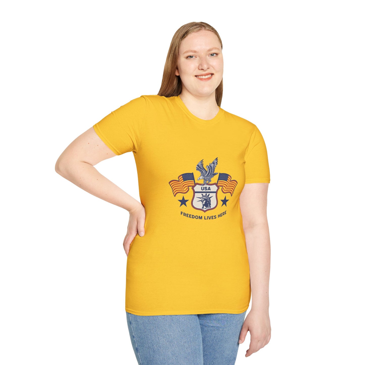 USA Freedom Lives Here Patriotic Unisex Shirt