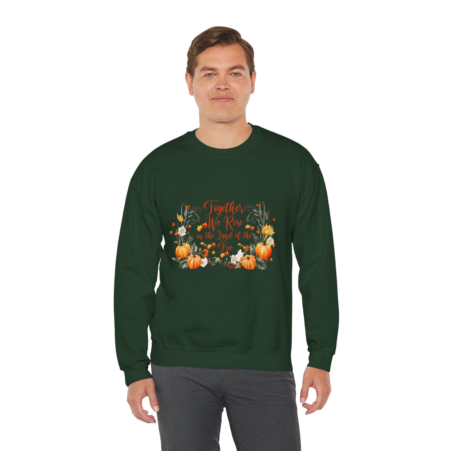 Fall Themed Unisex Sweatshirt - Together We Rise