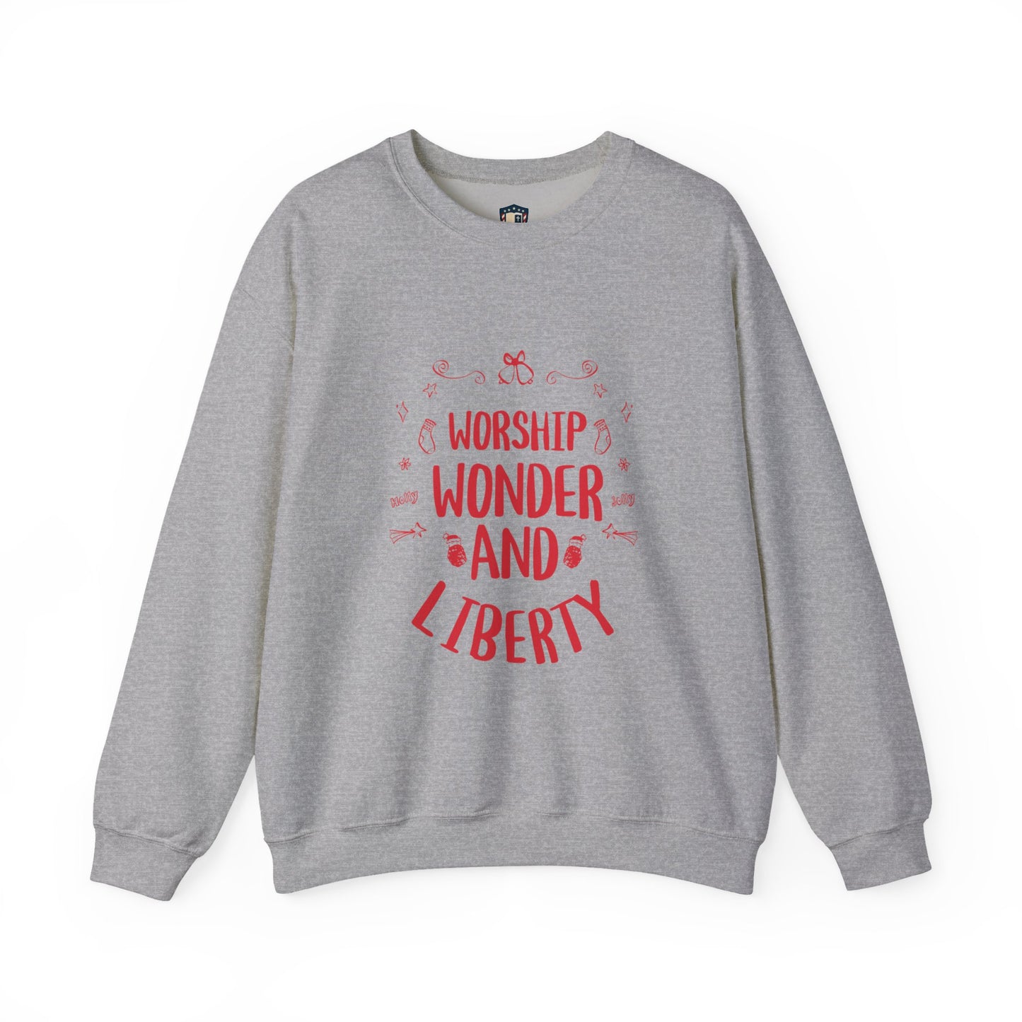 Worship Wonder Liberty Crewneck Unisex Sweatshirt