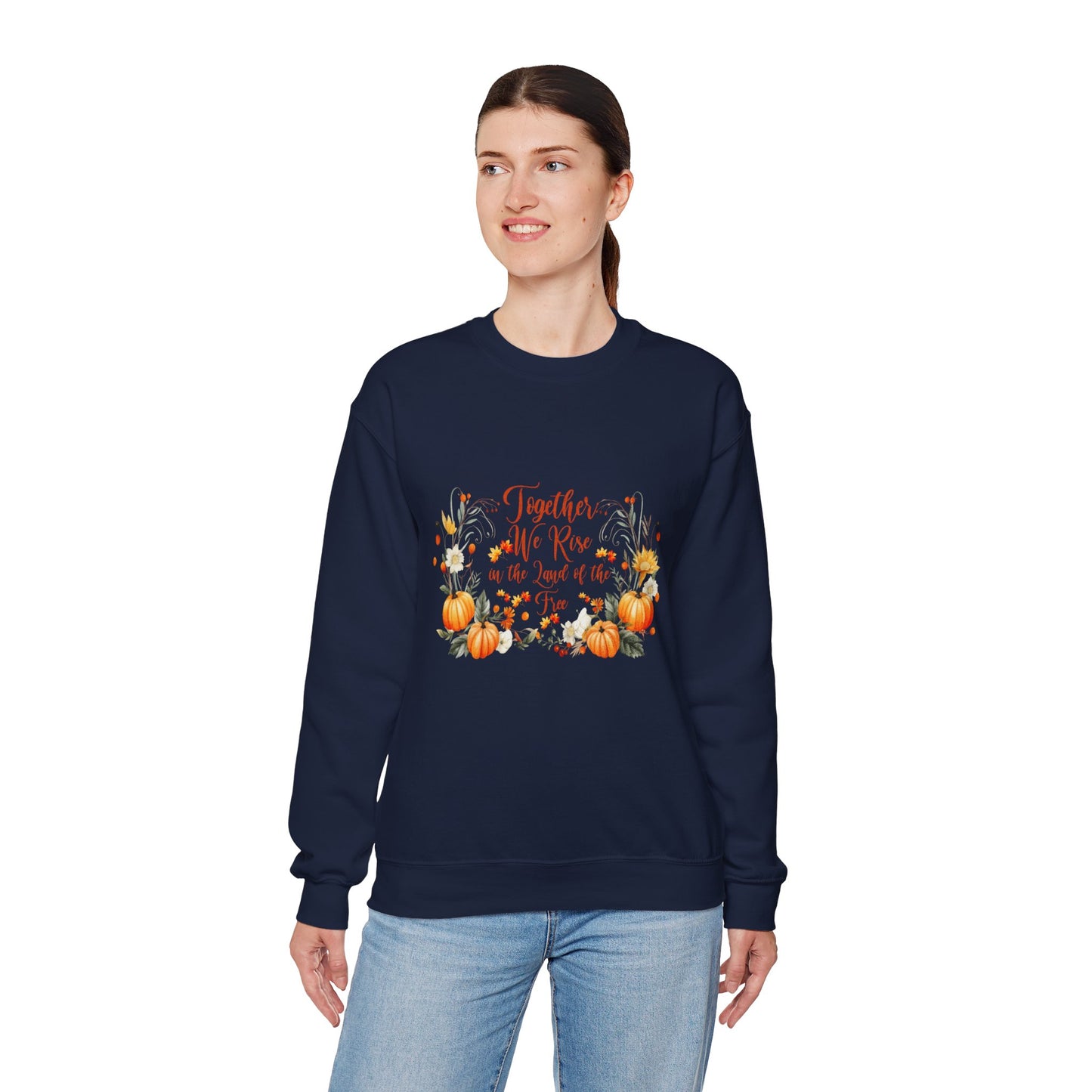 Fall Themed Unisex Sweatshirt - Together We Rise