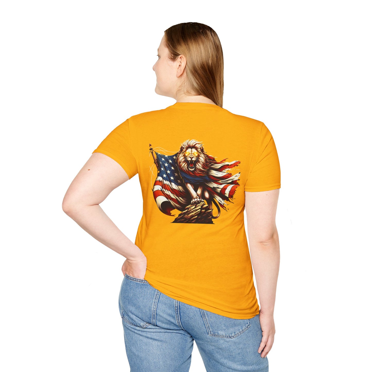 Lion of Judah USA Flag Unisex T-Shirt