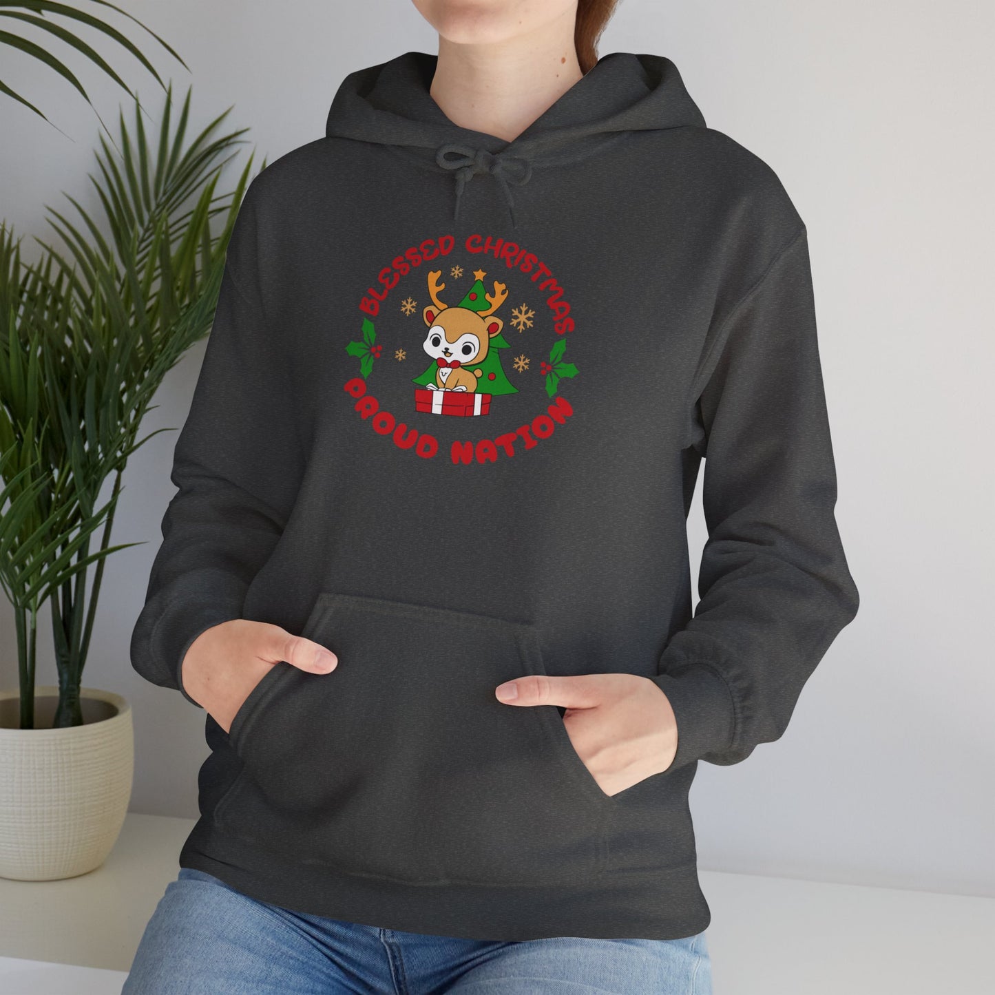 Blessed Christmas Proud Nation Design Unisex Hoodie