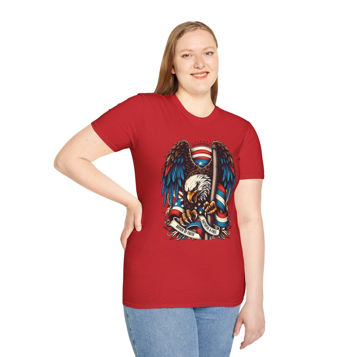 Patriotic Eagle Graphic Unisex T-Shirt