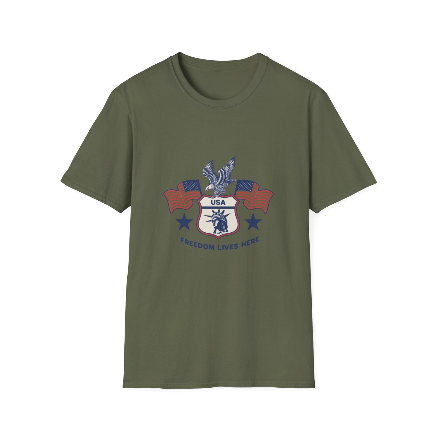 USA Freedom Lives Here Patriotic Unisex Shirt