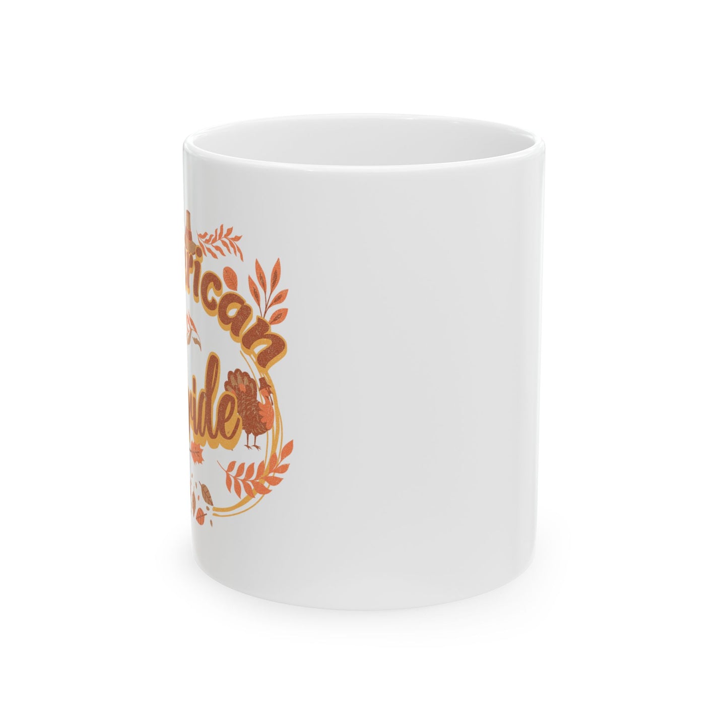 Thanksgiving Ceramic Mug, Holiday Coffee Cup, Autumn Themed