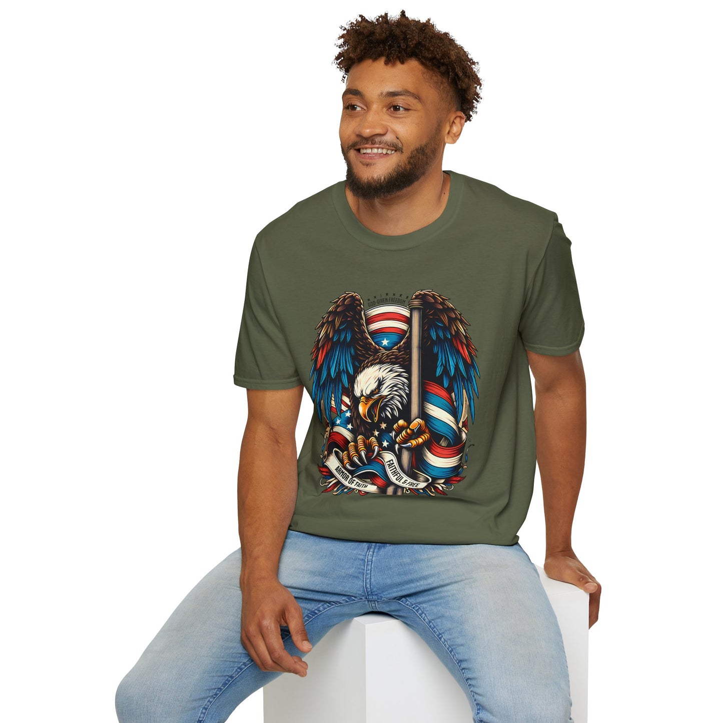Patriotic Eagle Graphic Unisex T-Shirt