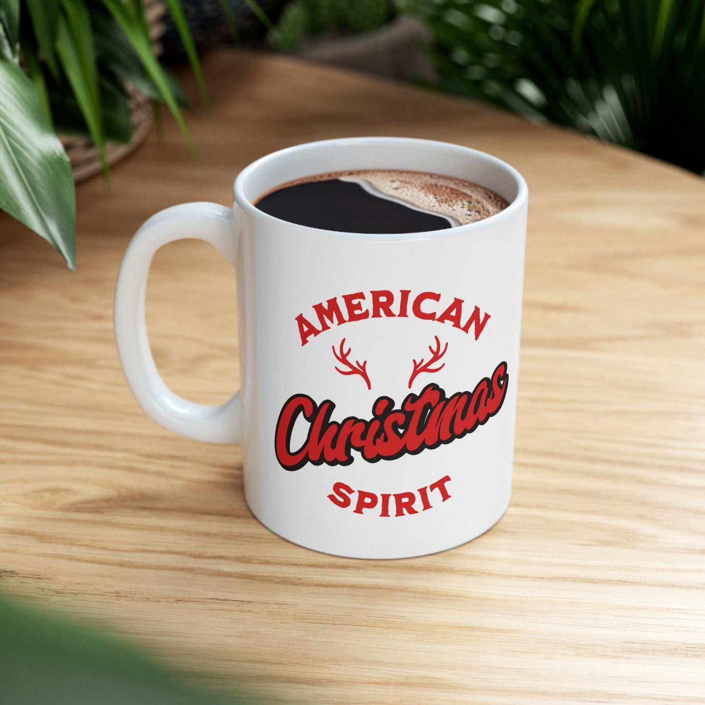 Christmas Spirit Ceramic Mug  Holiday Coffee Cup