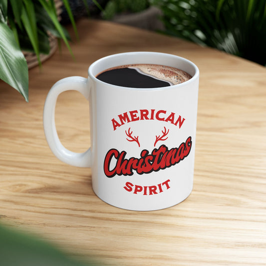 Christmas Spirit Ceramic Mug  Holiday Coffee Cup