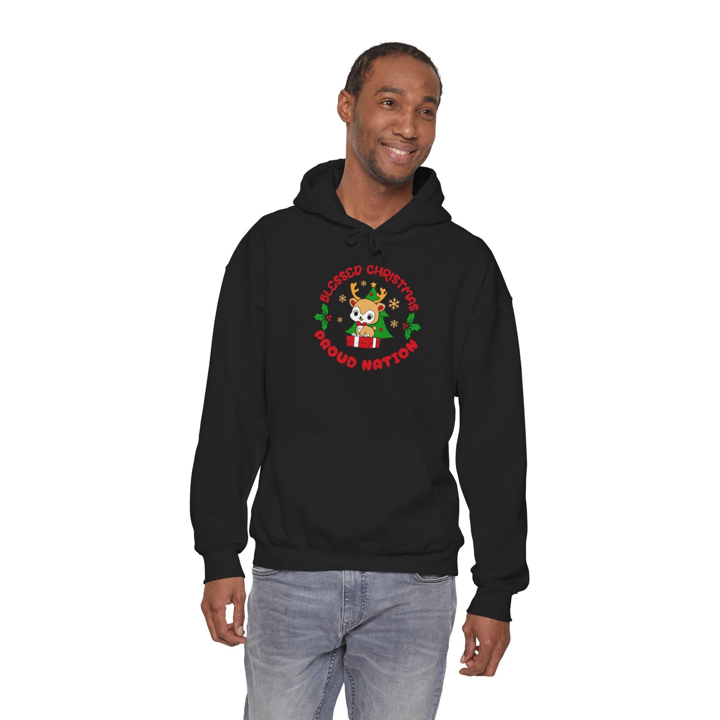 Blessed Christmas Proud Nation Design Unisex Hoodie