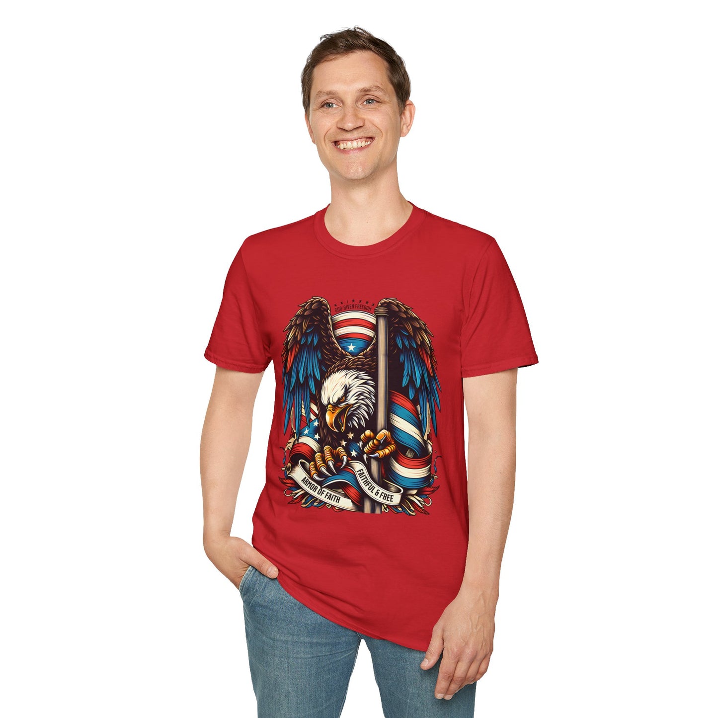 Patriotic Eagle Graphic Unisex T-Shirt