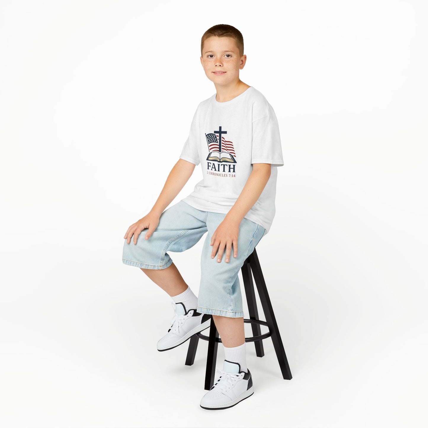 Faith & Freedom 2 Chronicles 7:14 Inspired Christian Kids Shirt