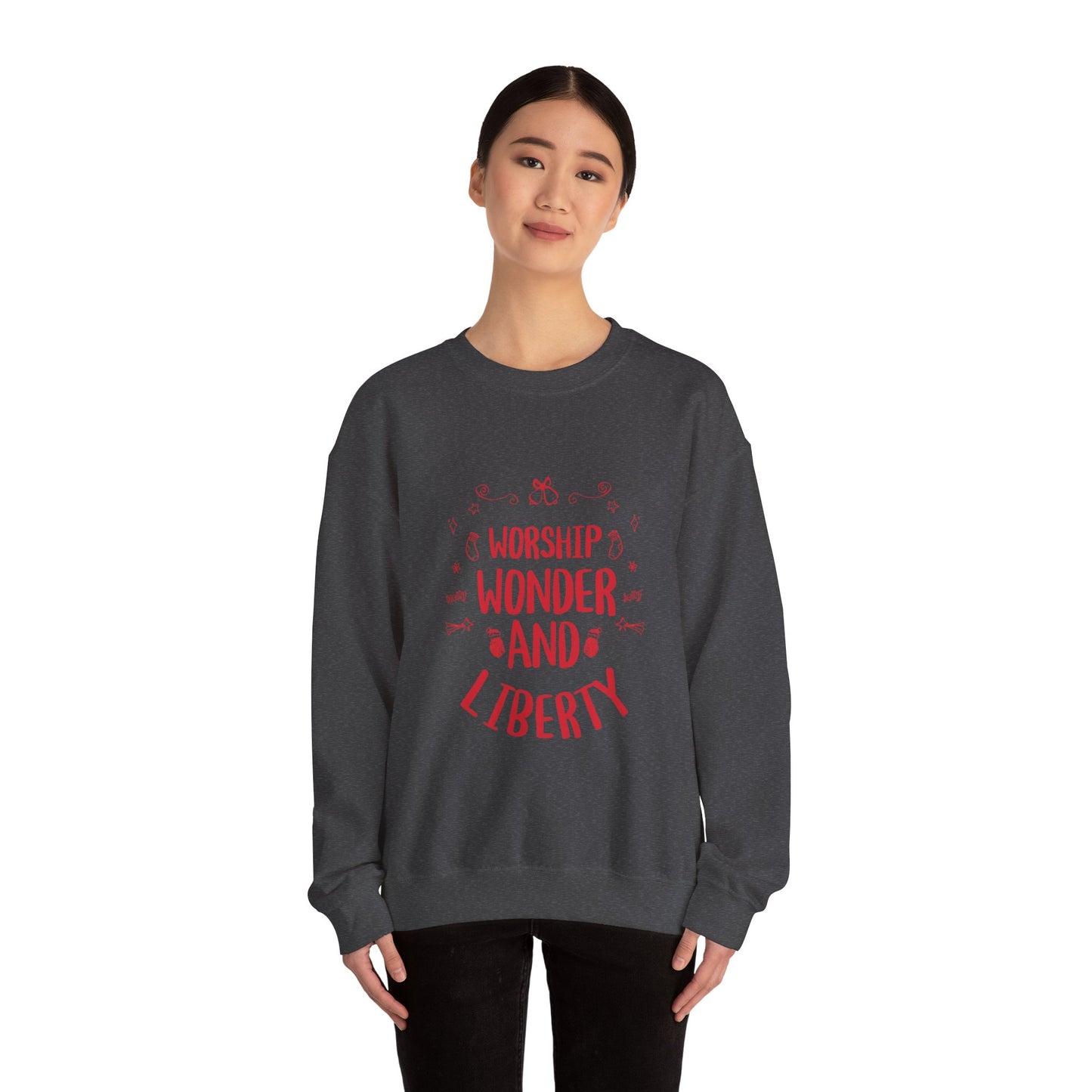 Worship Wonder Liberty Crewneck Unisex Sweatshirt