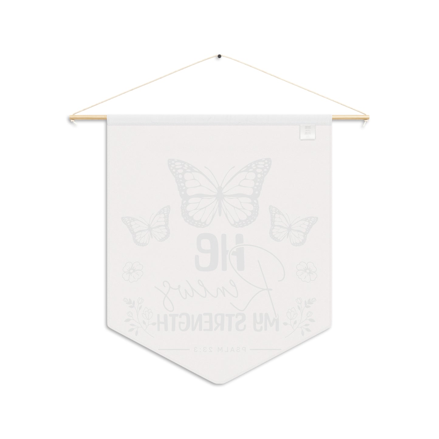 Inspirational Pennant Banner with Butterflies Home Decor