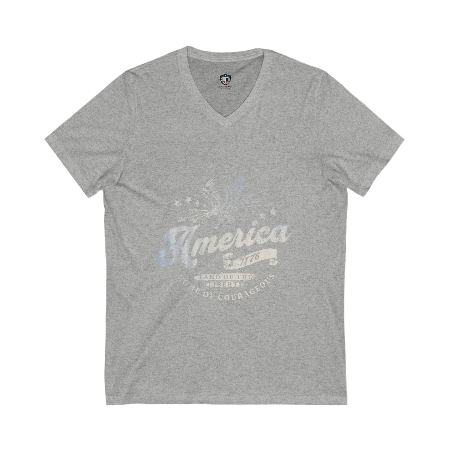 America 1776 V-Neck Unisex Tee Shirt