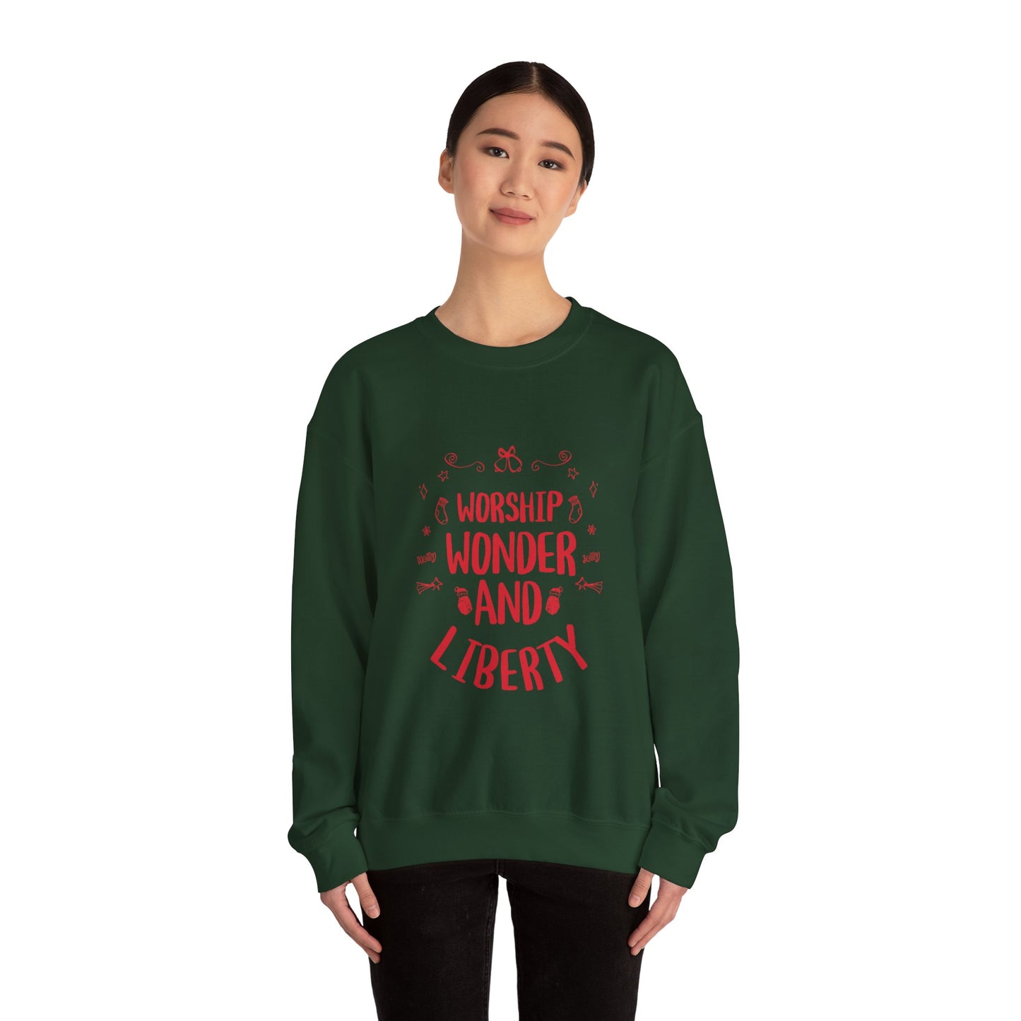 Worship Wonder Liberty Crewneck Unisex Sweatshirt
