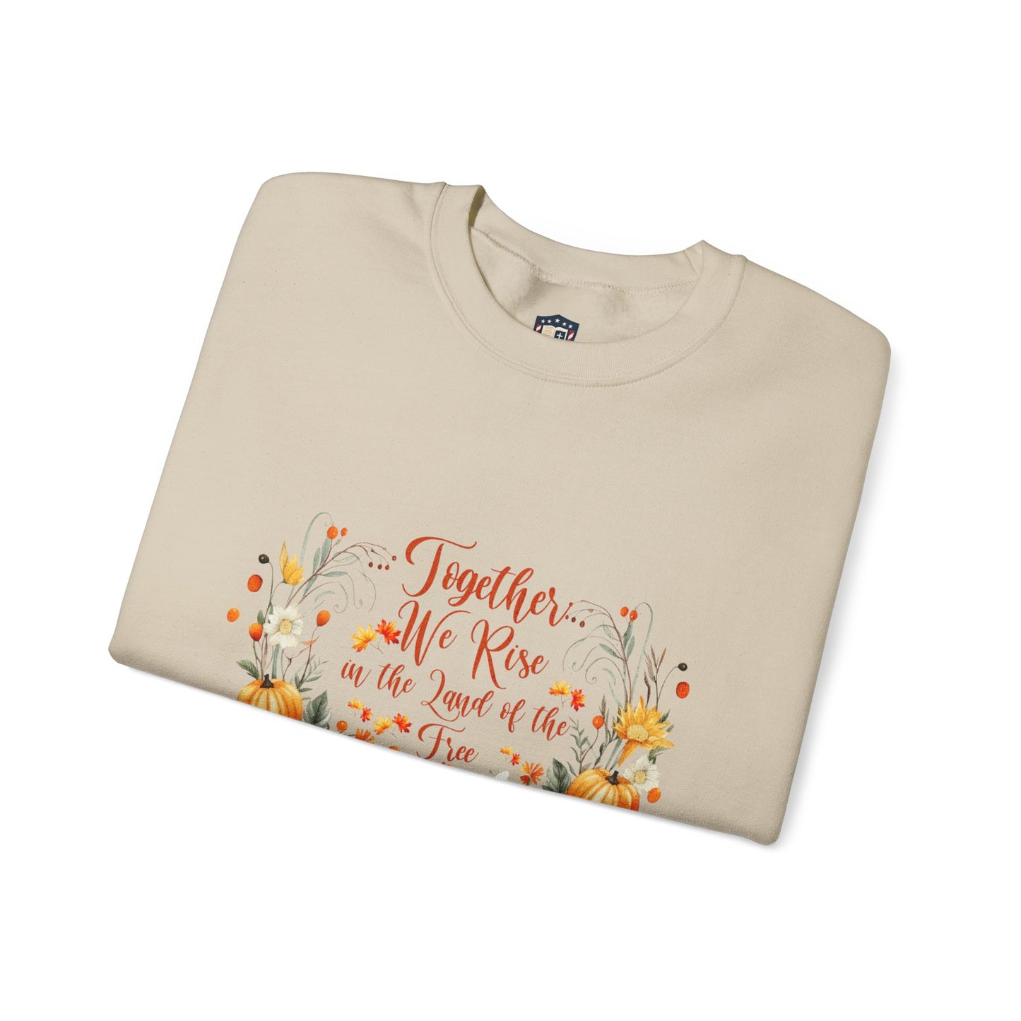 Fall Themed Unisex Sweatshirt - Together We Rise