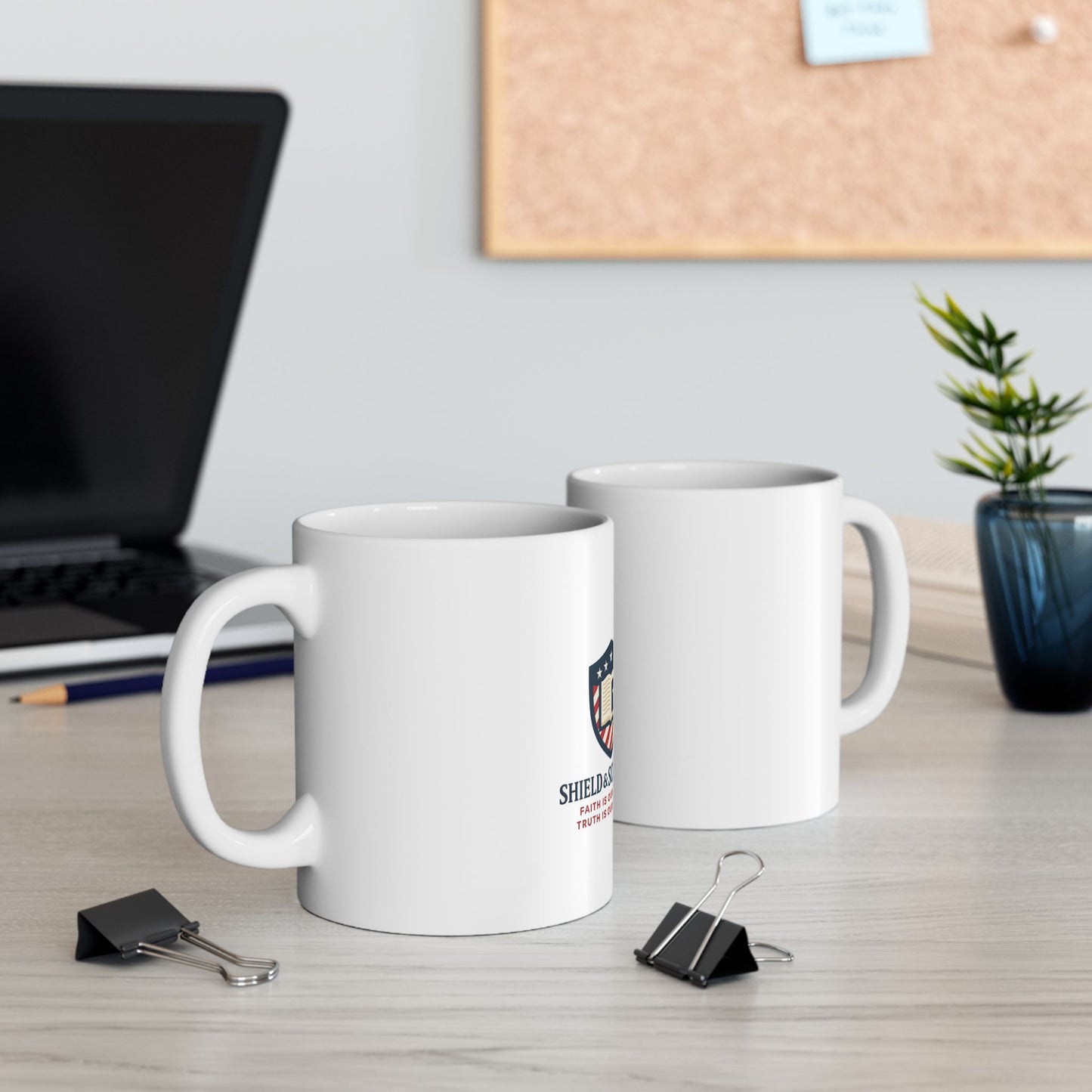 Shield & Scripture Ceramic Mug