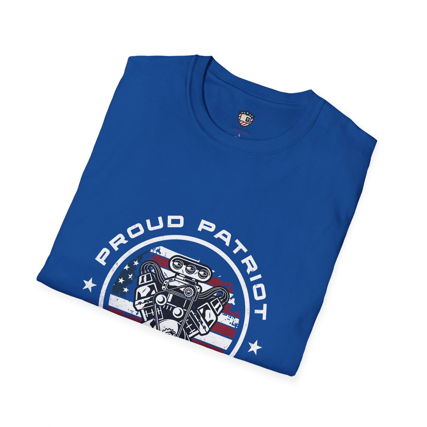 Proud Patriot T-Shirt | Drive for Freedom American Flag Engine Graphic Tee, USA Car Enthusiast Shirt, Patriotic Gift for Men and Women