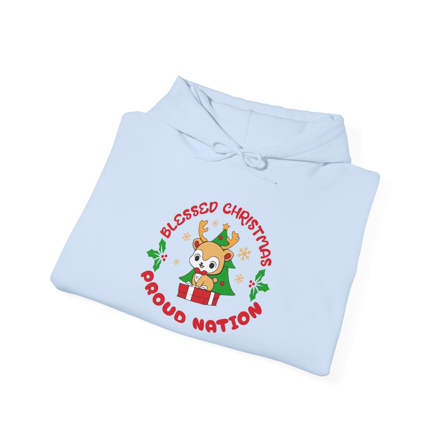 Blessed Christmas Proud Nation Design Unisex Hoodie