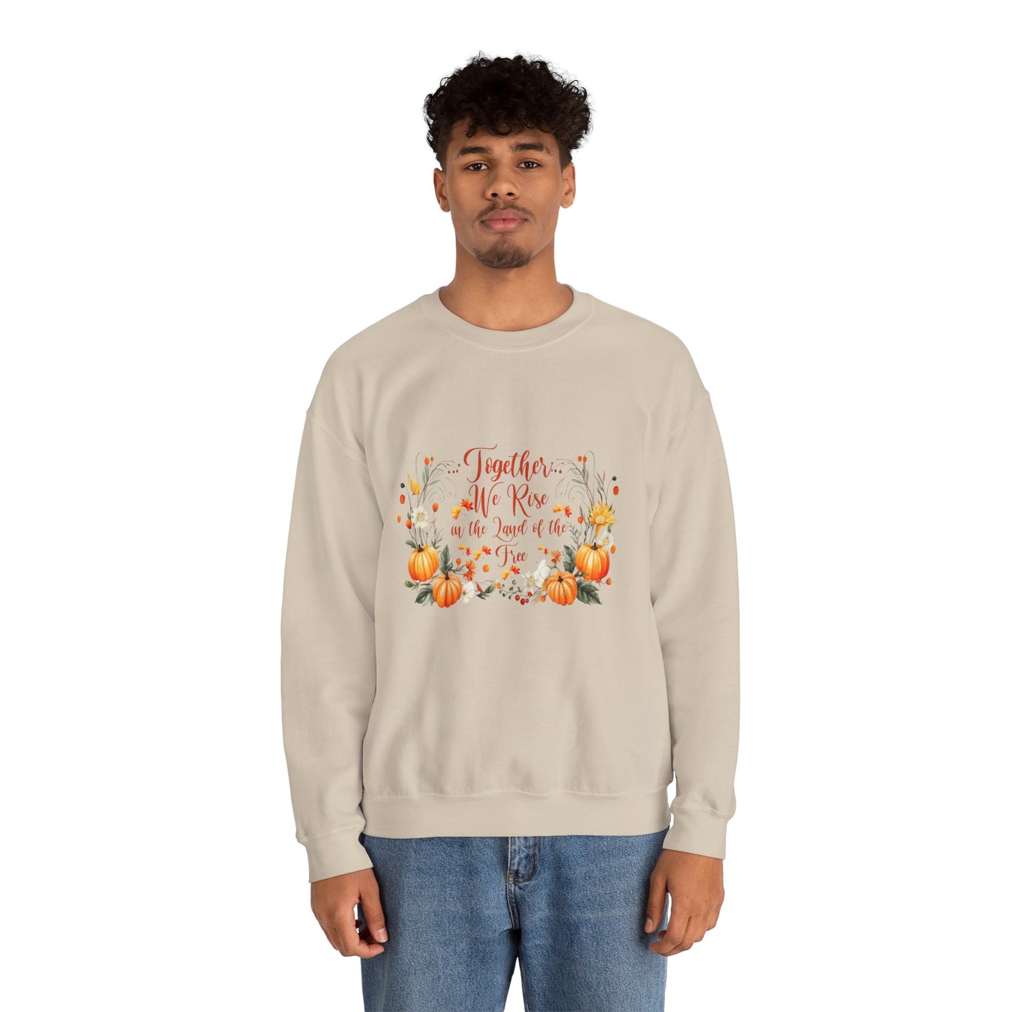 Fall Themed Unisex Sweatshirt - Together We Rise