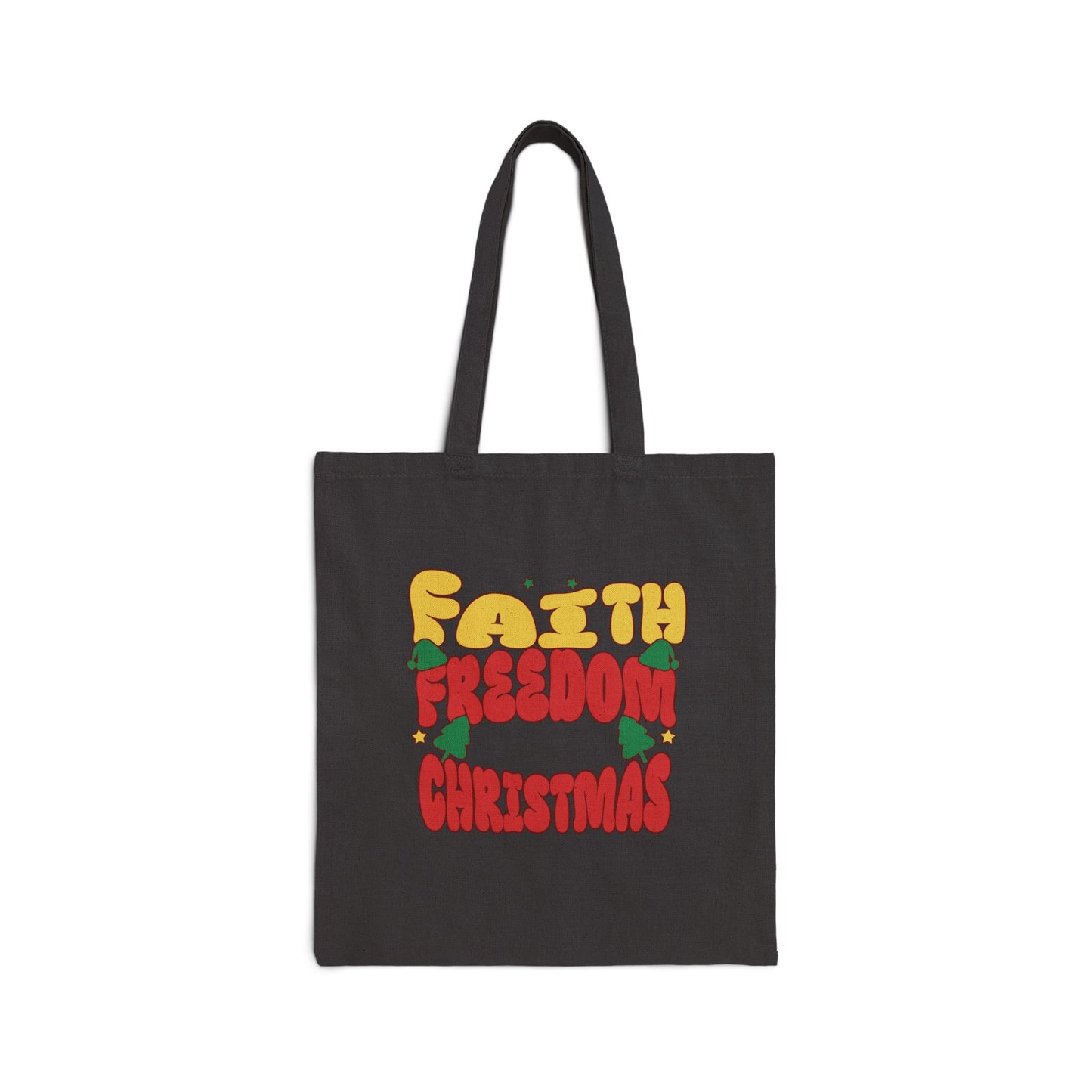 Faith Freedom Christmas Themed Tote Bag