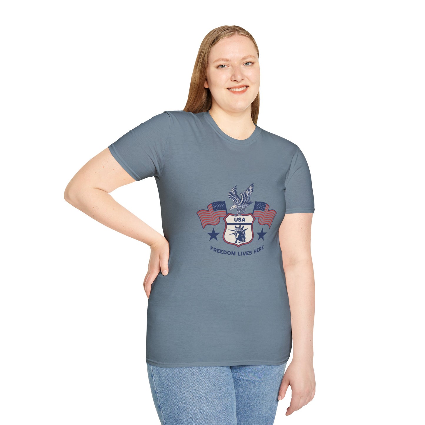 USA Freedom Lives Here Patriotic Unisex Shirt