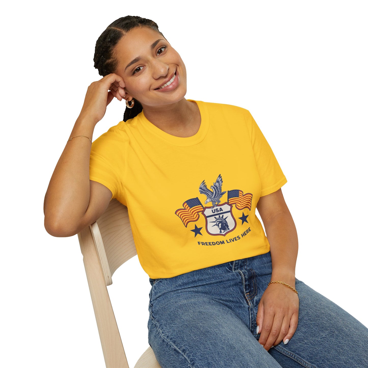 USA Freedom Lives Here Patriotic Unisex Shirt