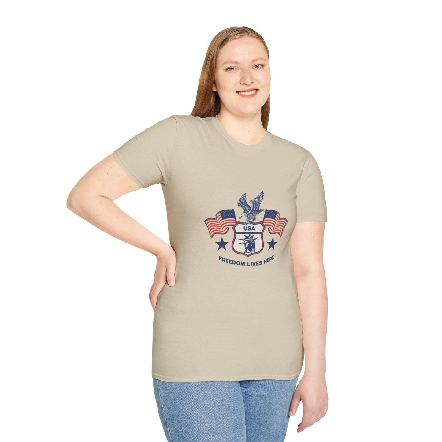 USA Freedom Lives Here Patriotic Unisex Shirt