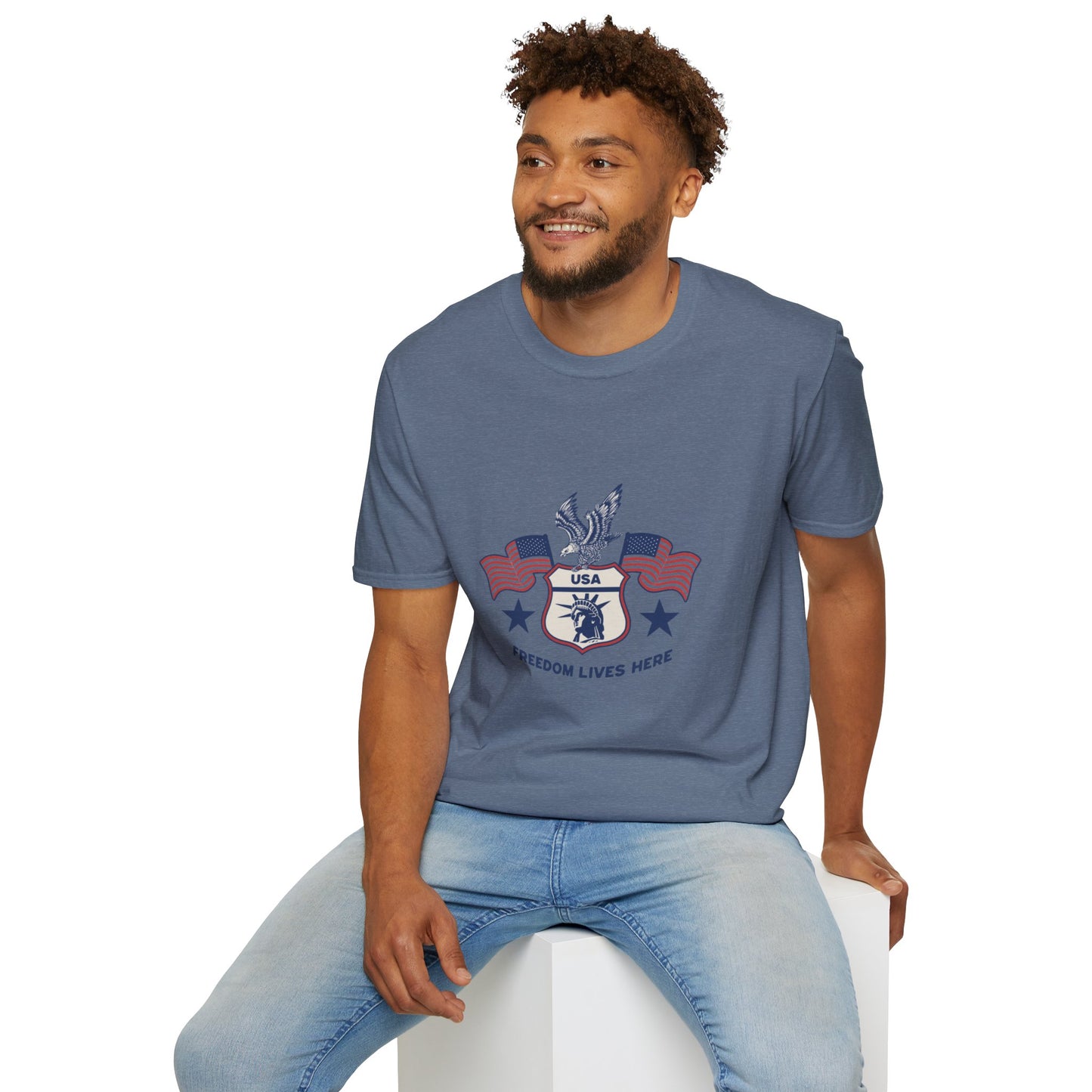 USA Freedom Lives Here Patriotic Unisex Shirt