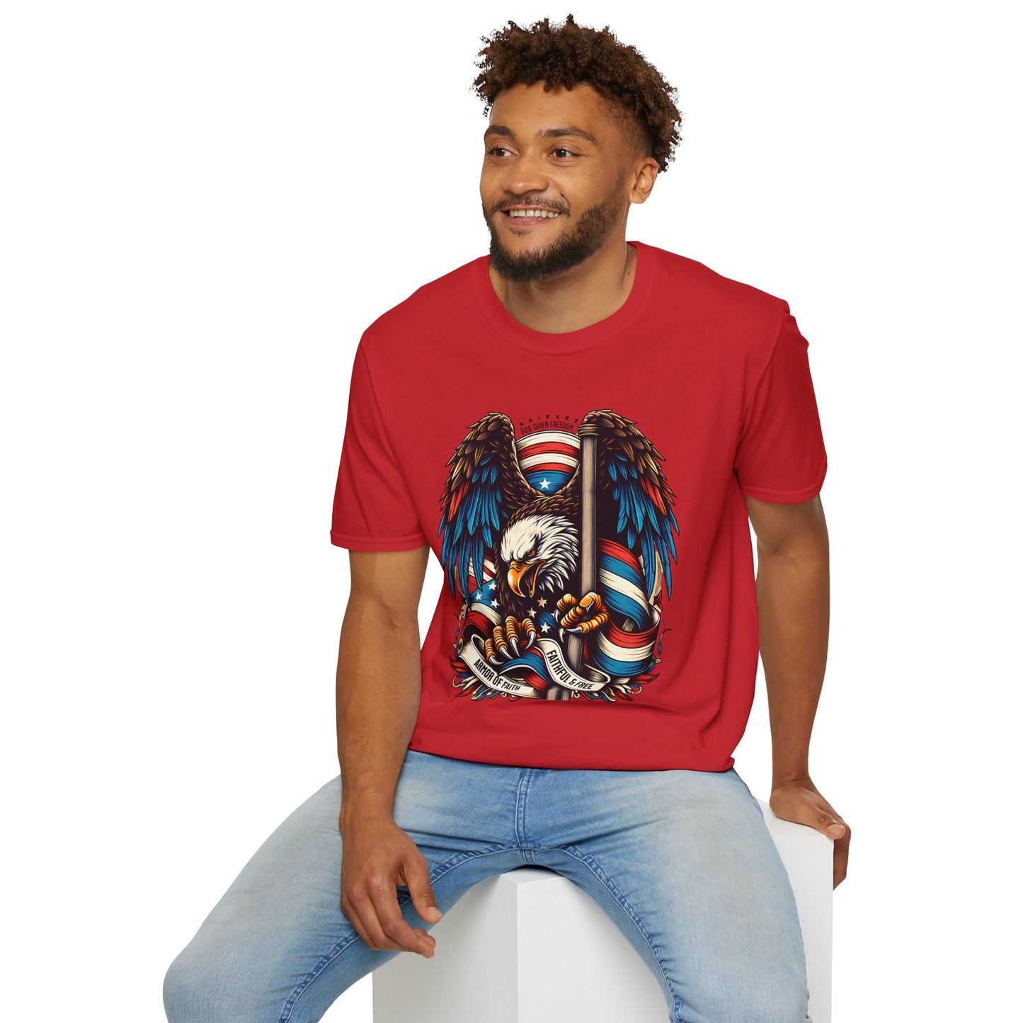 Patriotic Eagle Graphic Unisex T-Shirt