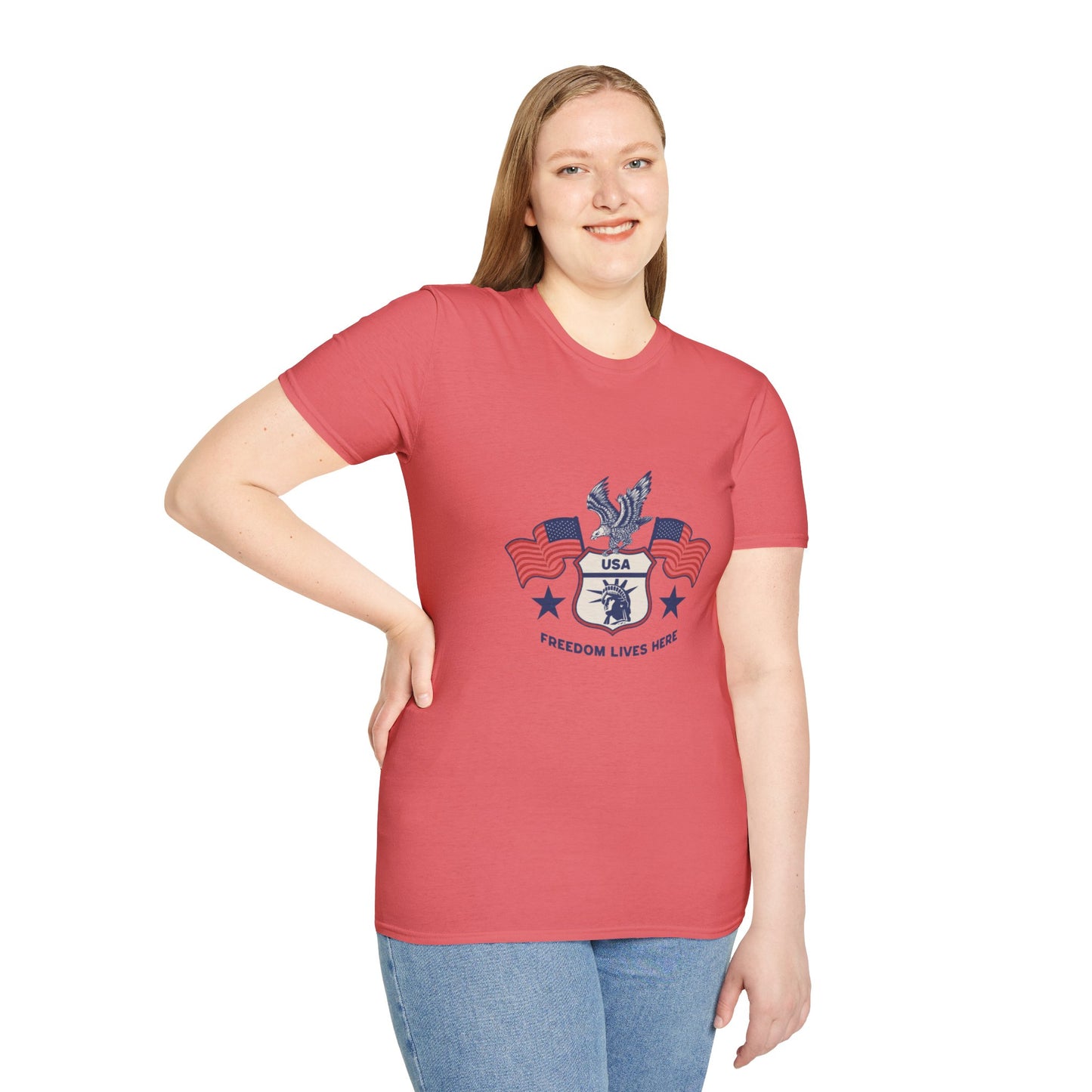USA Freedom Lives Here Patriotic Unisex Shirt