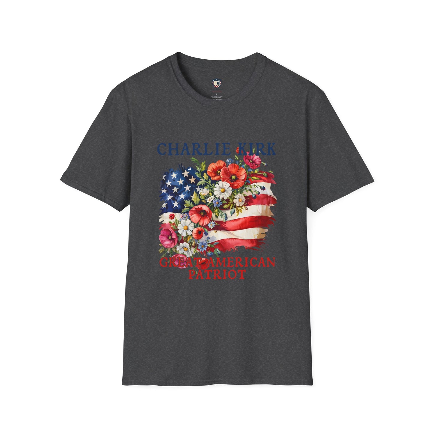 Patriotic Graphic T-Shirt, Charlie Kirk American Pride Unisex Tee