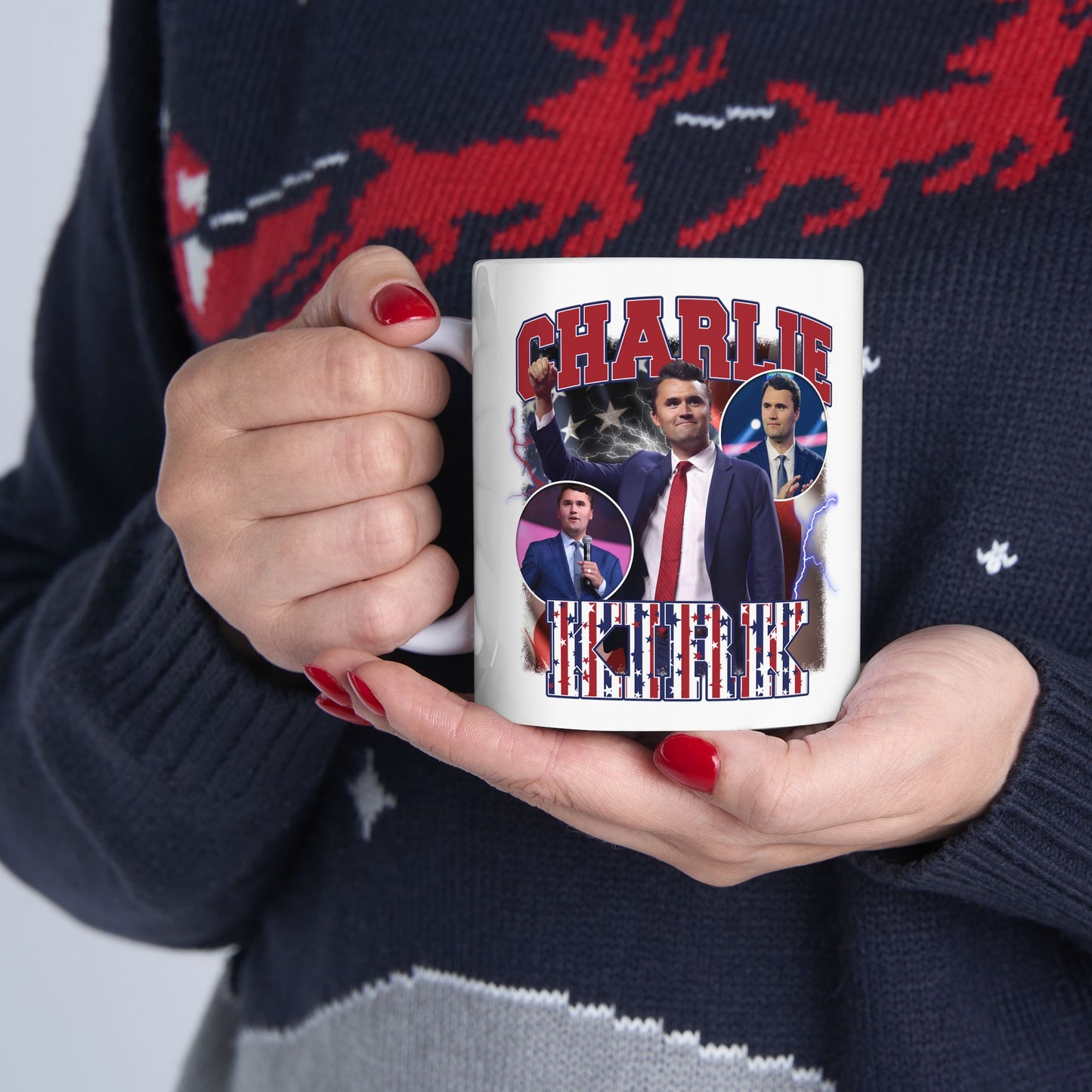 Vintage-Inspired Ceramic Mug - Charlie Kirk Believers
