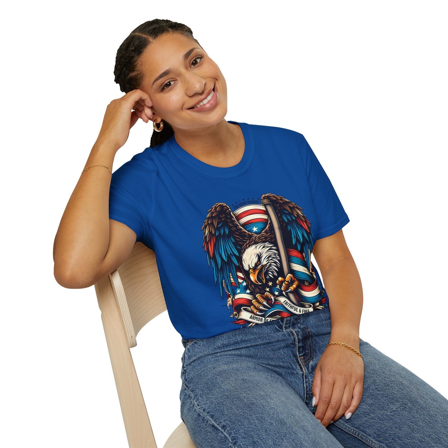 Patriotic Eagle Graphic Unisex T-Shirt