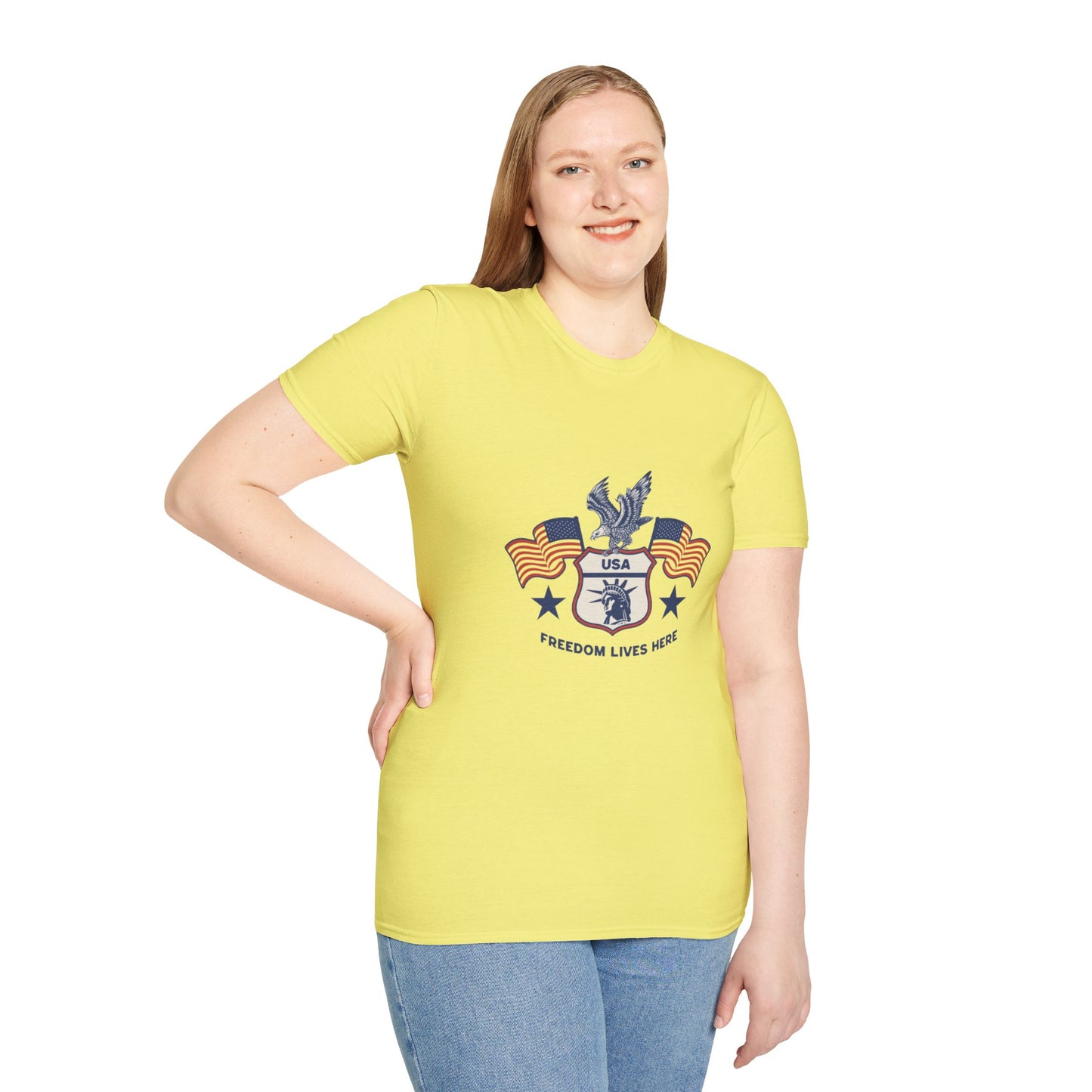 USA Freedom Lives Here Patriotic Unisex Shirt