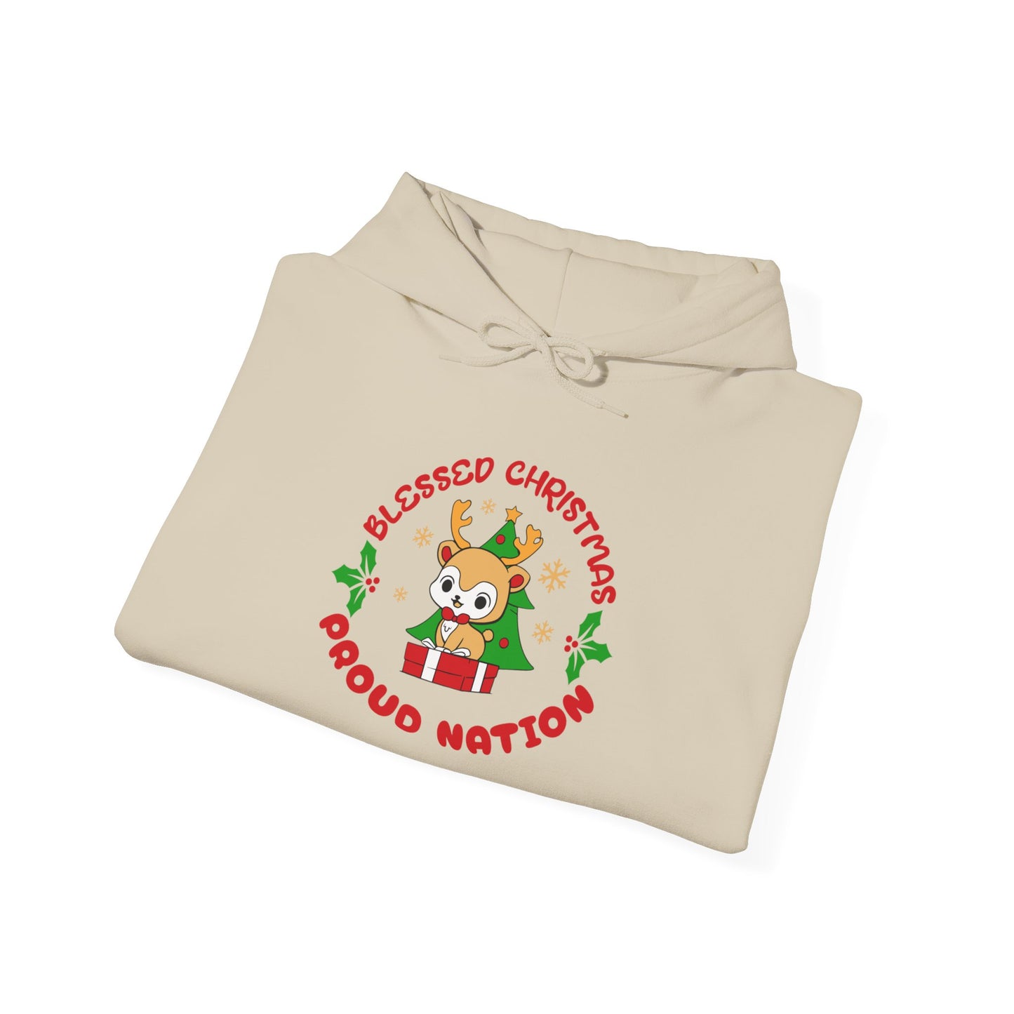 Blessed Christmas Proud Nation Design Unisex Hoodie