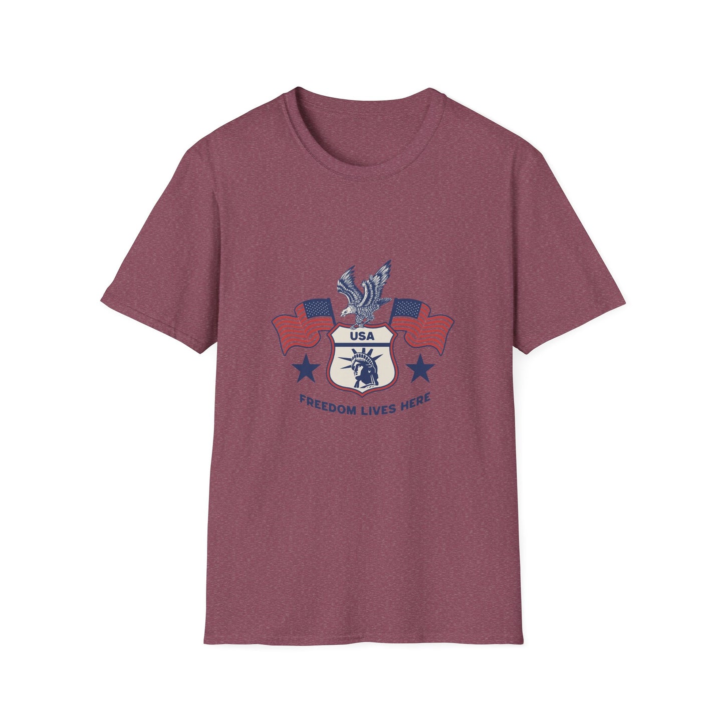 USA Freedom Lives Here Patriotic Unisex Shirt