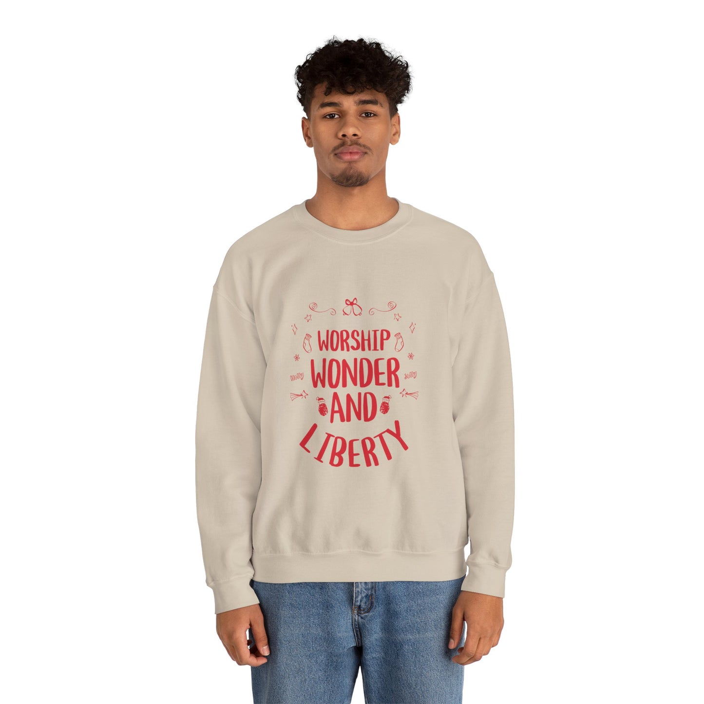 Worship Wonder Liberty Crewneck Unisex Sweatshirt