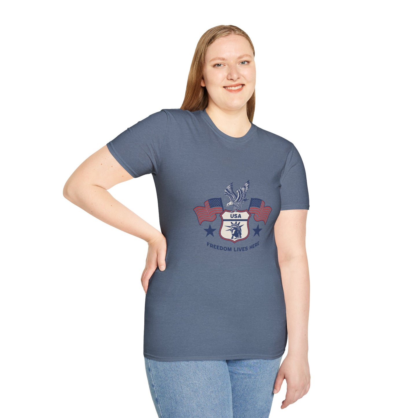 USA Freedom Lives Here Patriotic Unisex Shirt