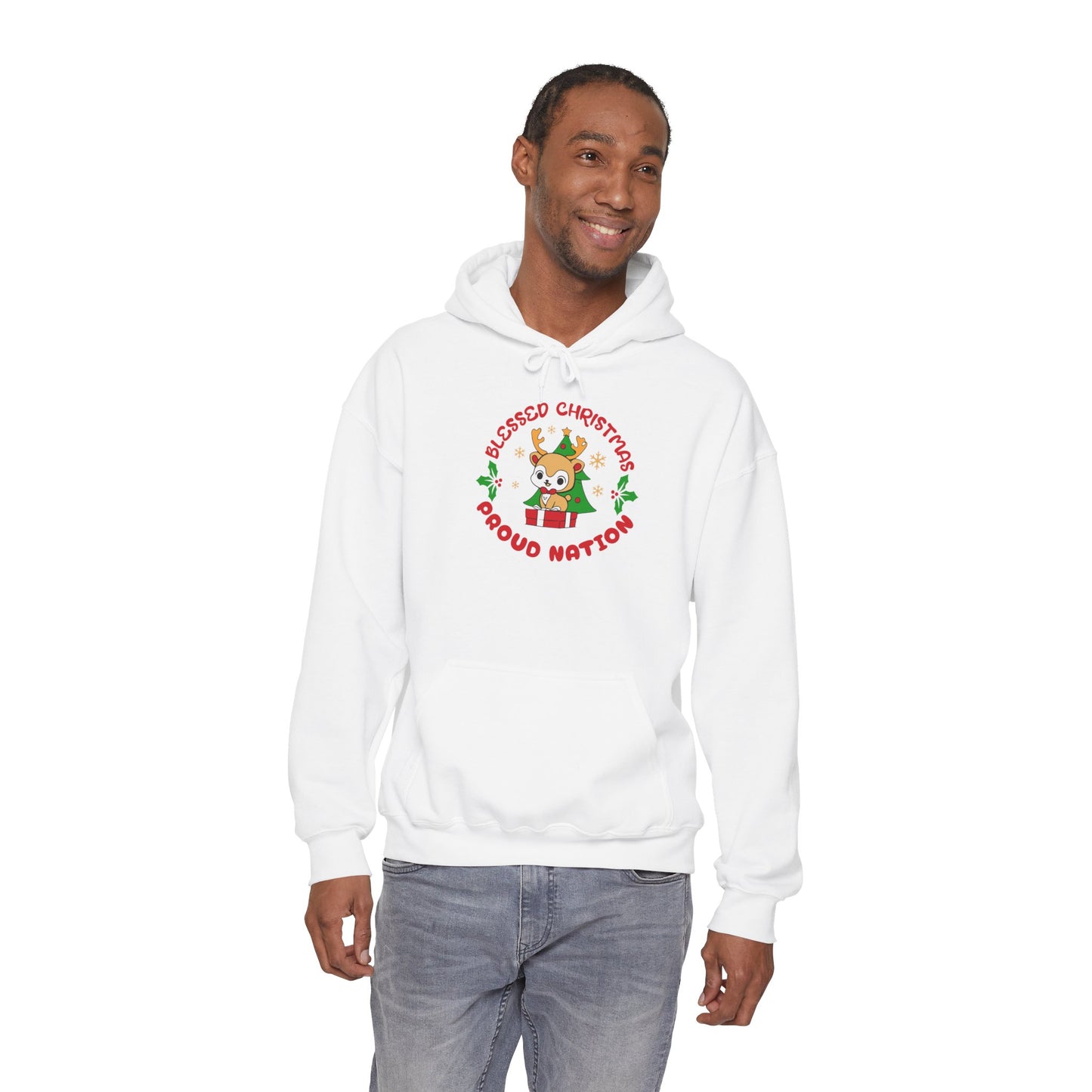 Blessed Christmas Proud Nation Design Unisex Hoodie